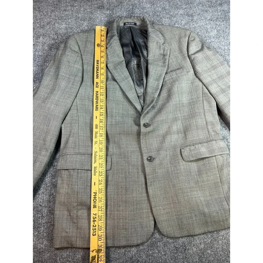 Vintage Austin Reed Wool Sport Coat Beige Glen Check Made in USA Quiet Luxury Cl